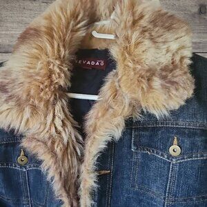 Faux Fur Lined Denim Jacket